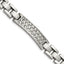 Stainless Steel Brushed and Polished Weaved Pattern ID Bracelet for Men