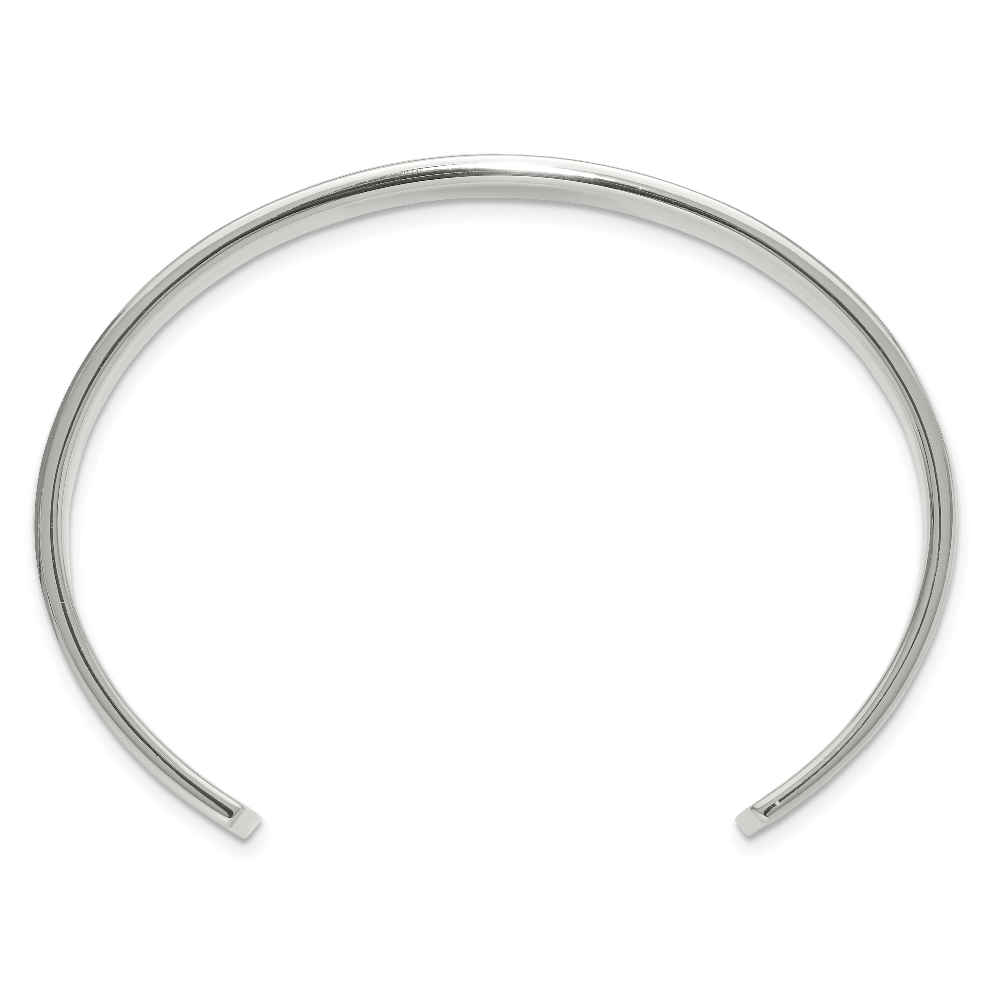 Stainless Steel with 18k Gold Accent Polished and Textured with 1/20 carat Diamond Cuff Bangle Bracelet for Men Secondary image