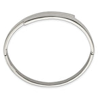 Stainless Steel Polished Hinged Bangle Bracelet for Women