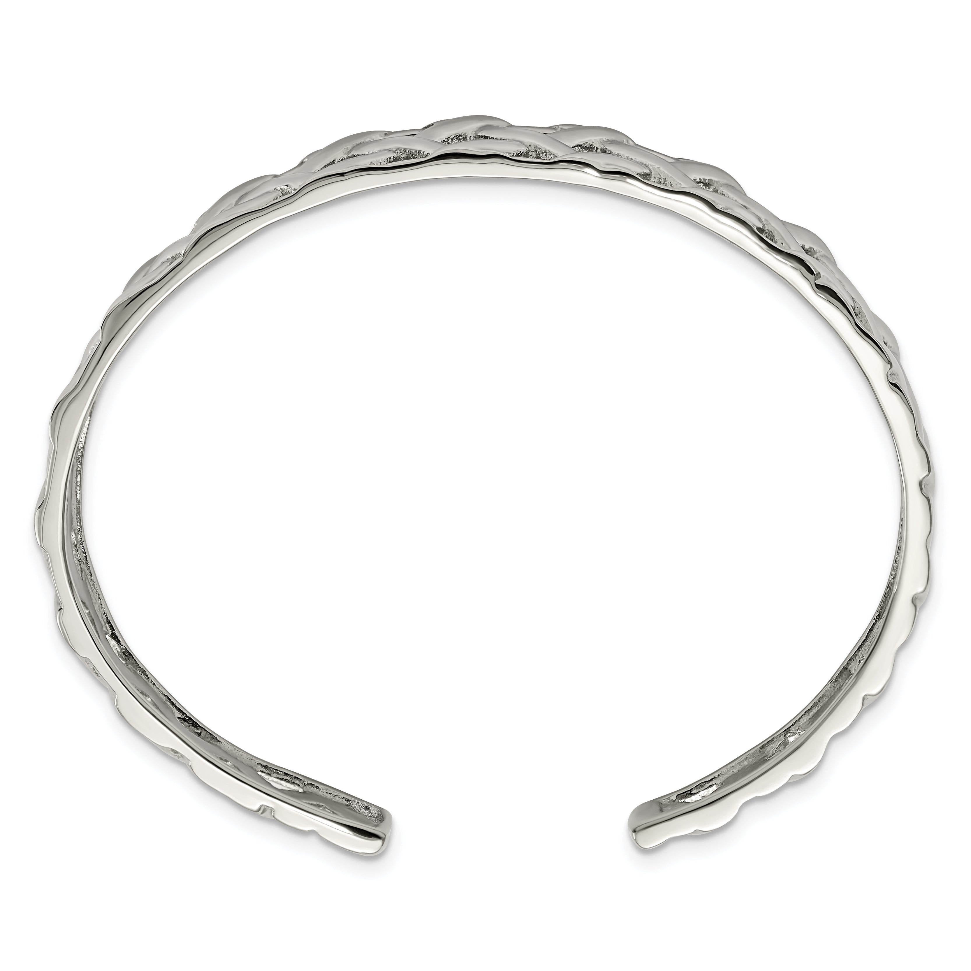 Stainless Steel Polished Weave Design Bangle Bracelet for Women Secondary image