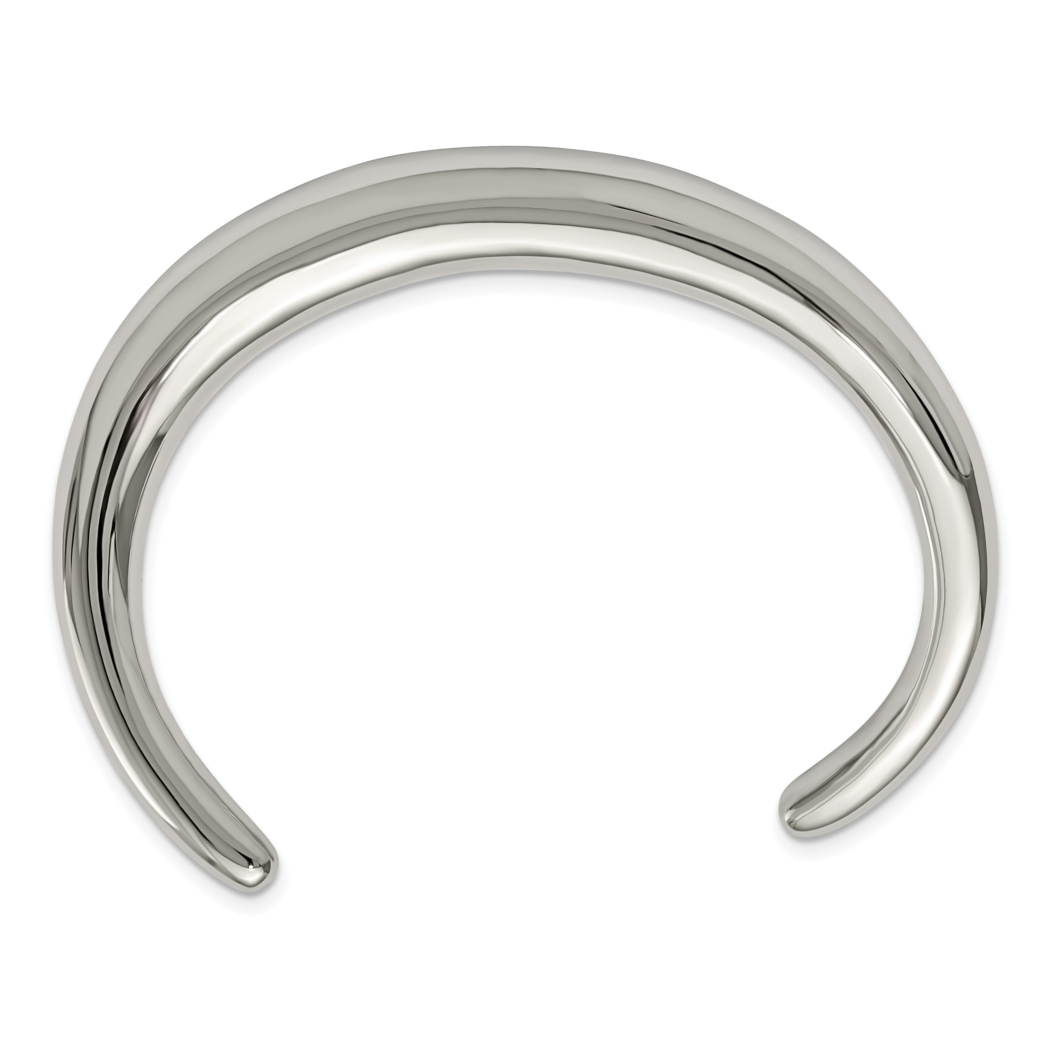 Stainless Steel Polished Curved Bangle Bracelet for Women Secondary image