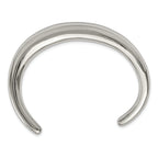 Stainless Steel Polished Curved Bangle Bracelet for Women