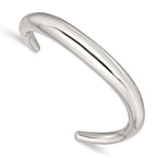 Stainless Steel Polished Curved Bangle Bracelet for Women