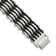 Stainless Steel Polished with Black Rubber Bracelet for Men