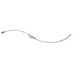 Stainless Steel Polished and Textured Angel Wing Bracelet with Extension for Women