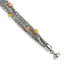 Stainless Steel Polished Rose and Yellow IP-plated Mesh Bracelet for Women