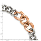 Stainless Steel Polished Rose IP-plated Bracelet for Men