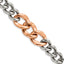 Stainless Steel Polished Rose IP-plated Bracelet for Men