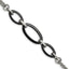 Stainless Steel Polished with Black Ceramic Bracelet