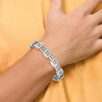 Stainless Steel Polished Link Bracelet for Men