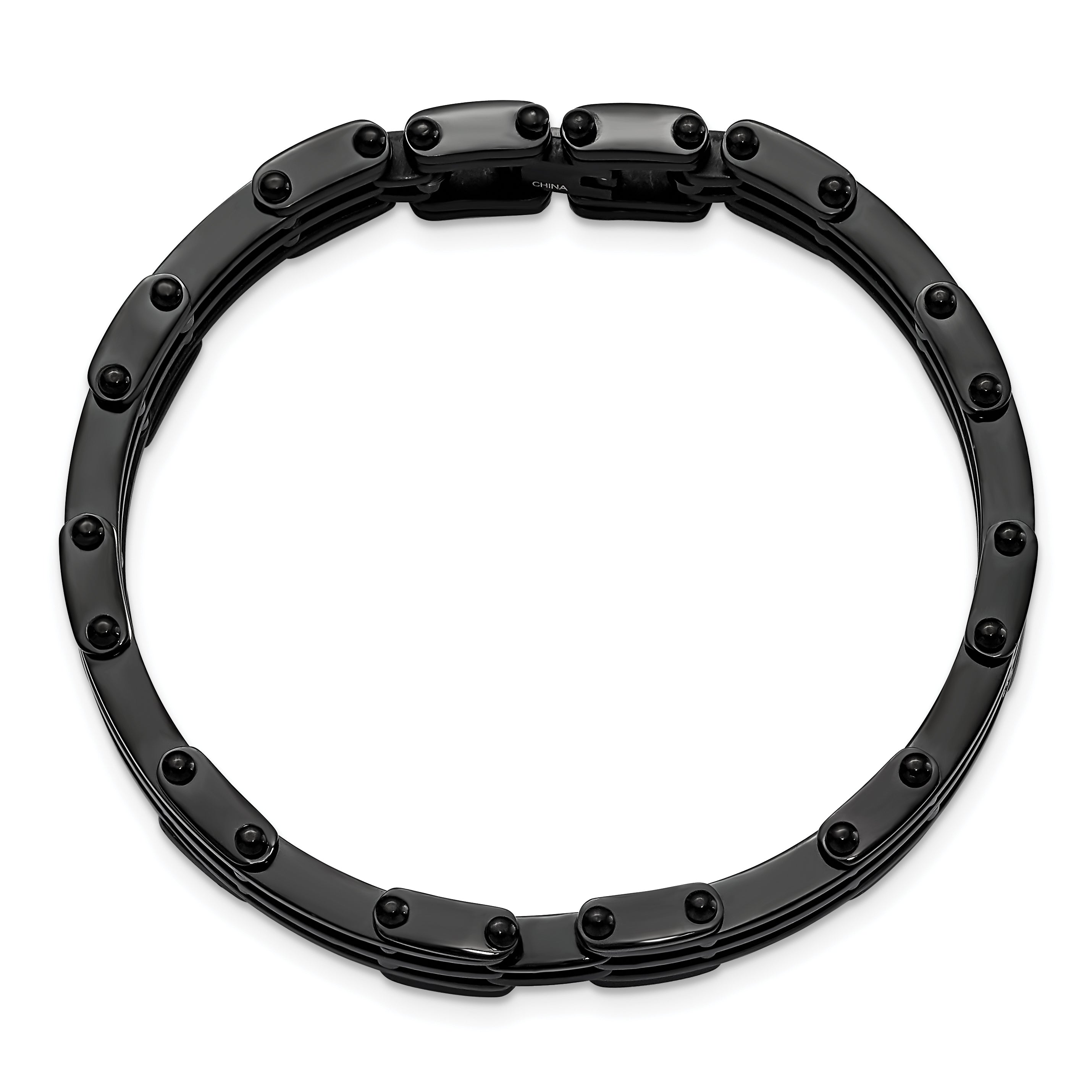 Stainless Steel Polished Black IP-plated Bracelet for Men Secondary image
