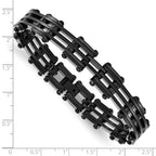 Stainless Steel Polished Black IP-plated Bracelet for Men