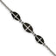 Stainless Steel Polished Black IP-plated with ext. Cross Bracelet for Women