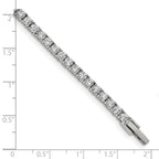 Stainless Steel Polished Cubic Zirconia Tennis Bracelet for Women