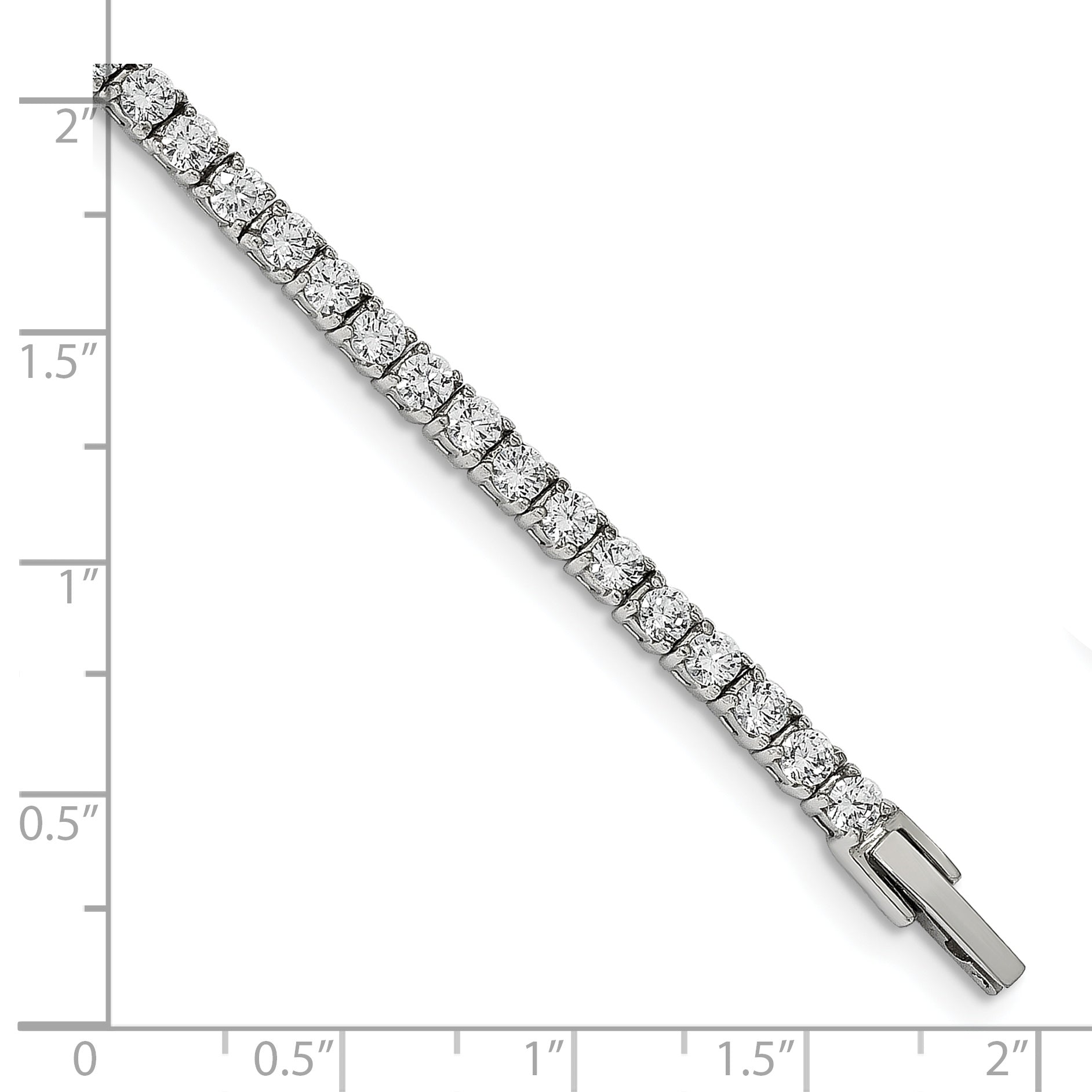 Stainless Steel Polished Cubic Zirconia Tennis Bracelet for Women