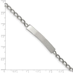 Stainless Steel Polished Curb Chain ID Bracelet for Men