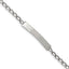 Stainless Steel Polished Curb Chain ID Bracelet for Men