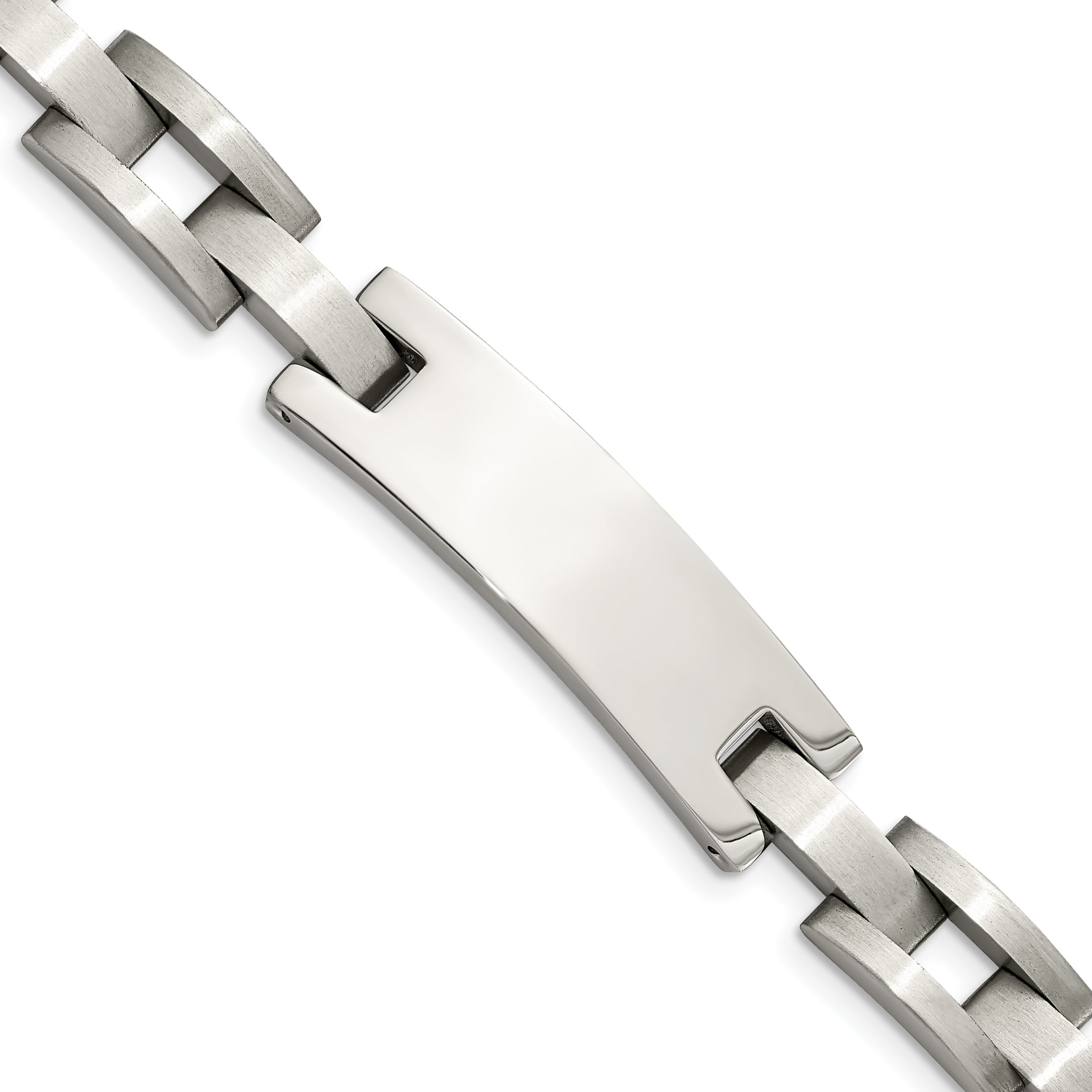 Stainless Steel Brushed and Polished ID Bracelet for Men