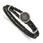 Compass Leather Bracelet in Stainless Steel, 9.7mm Wide, 8.5" - Sophia Jewelers