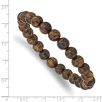 8mm Tigerwood Beaded Stretch Bracelet