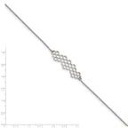 Stainless Steel Polished Honeycomb with ext. Bracelet for Women