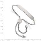 Stainless Steel Polished Adjustable ID Bracelet for Women