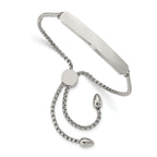 Stainless Steel Polished Adjustable ID Bracelet for Women