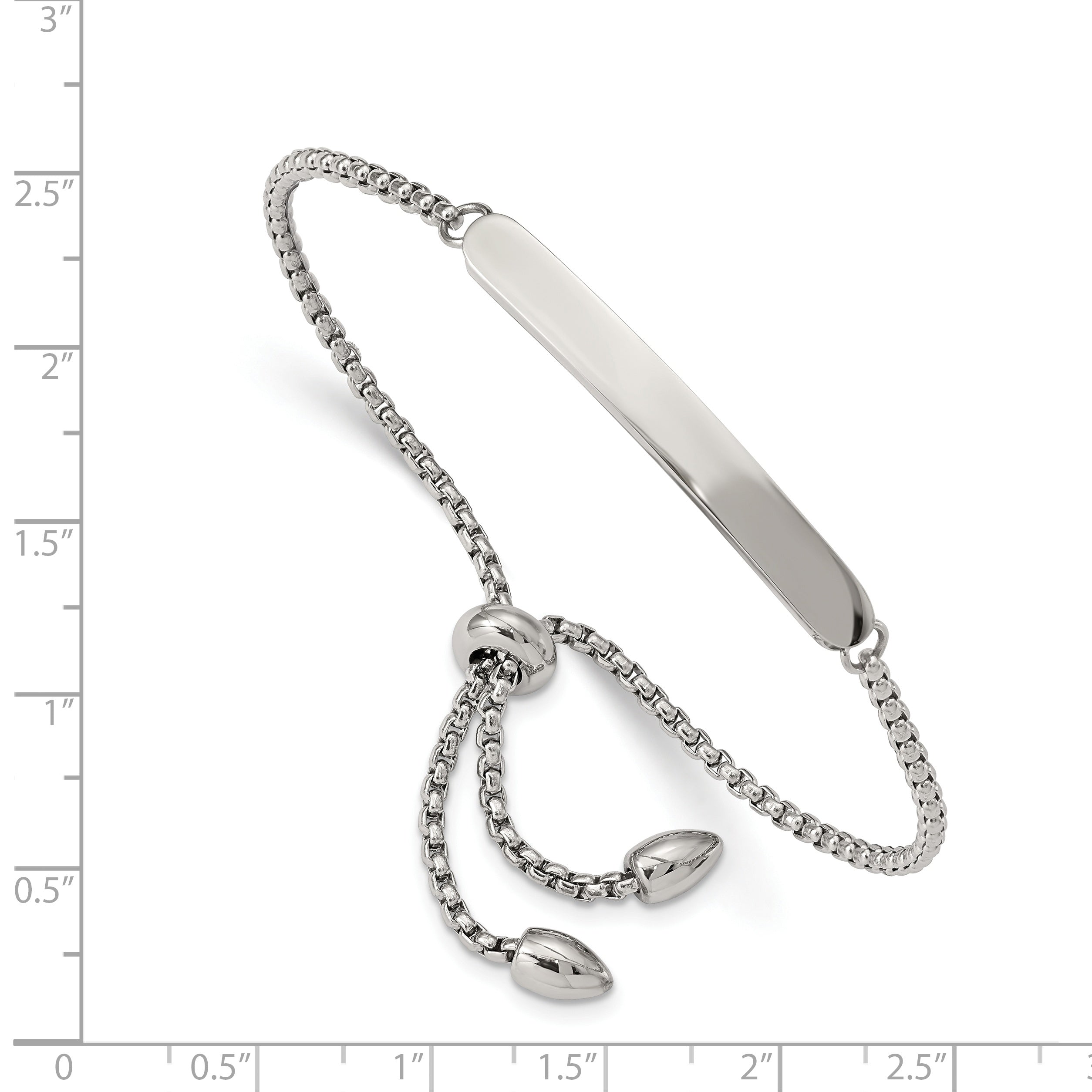 Stainless Steel Polished Adjustable ID Bracelet for Women Secondary image