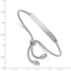 Stainless Steel Polished Adjustable ID Bracelet for Women