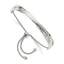 Stainless Steel Polished with Crystals Adjustable Bangle Bracelet for Women