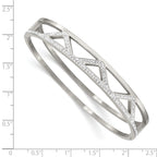 Stainless Steel Polished with Preciosa Crystal 10mm Hinged Bangle Bracelet for Women