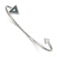 Stainless Steel Polished with Reconstructed Turquoise Triangle Bangle Bracelet for Women