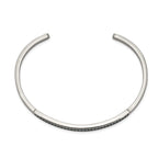 Stainless Steel Polished with Reconstructed Turquoise 5mm Cuff Bangle Bracelet for Women