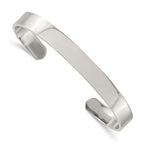 Stainless Steel Polished 9mm Cuff Bangle Bracelet for Men