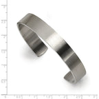 Stainless Steel Brushed 12mm Cuff Bangle Bracelet for Men