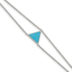 Stainless Steel Polished with Reconstructed Howlite with ext. Bracelet for Women