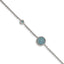 Stainless Steel Polished Reconstructed Turquoise Bracelet with Extension for Women