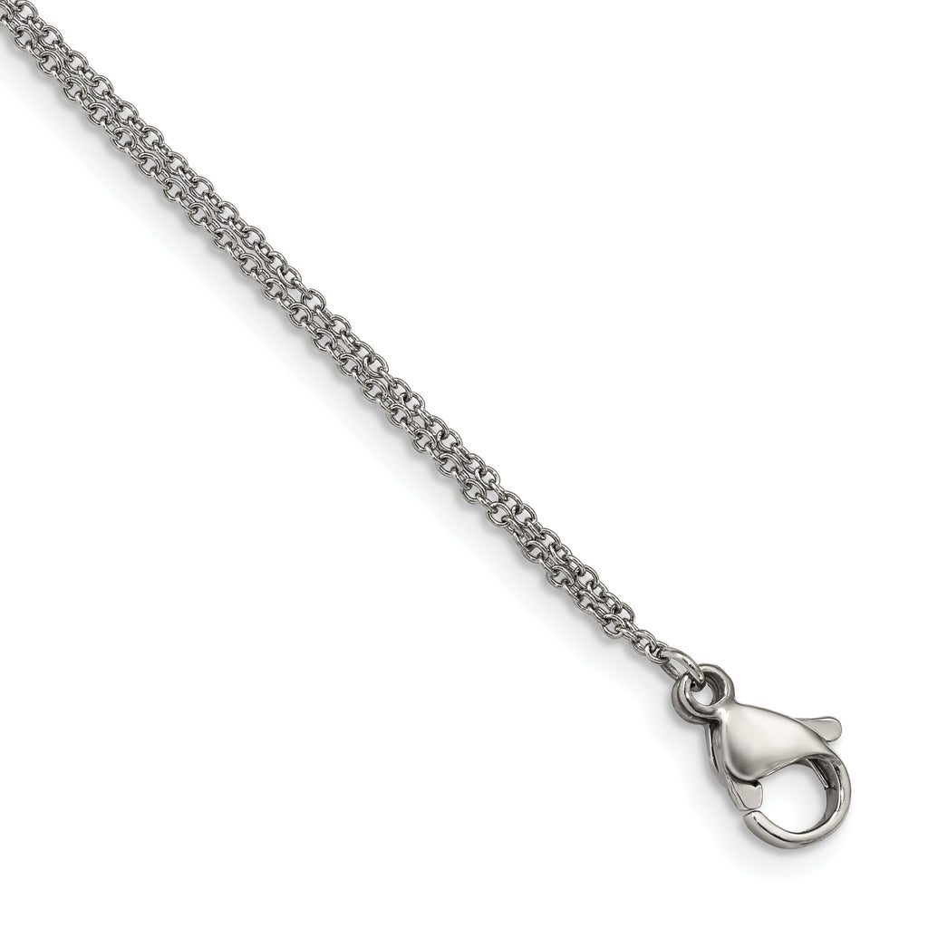 Stainless Steel Polished with Cubic Zirconia Infinity Symbol Bracelet with Extension for Women