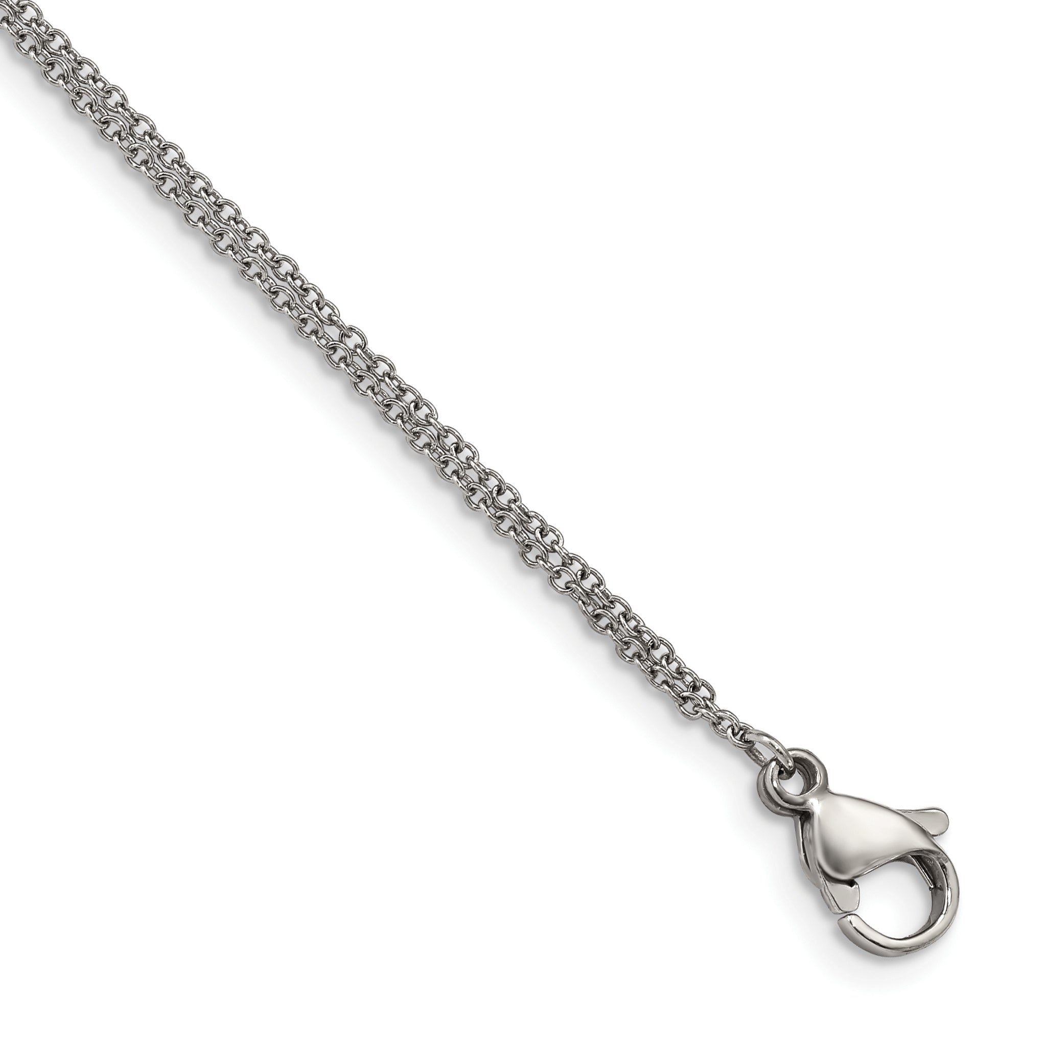 Stainless Steel Polished with Cubic Zirconia Infinity Symbol Bracelet with Extension for Women