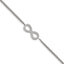 Stainless Steel Polished with Cubic Zirconia Infinity Symbol Bracelet with Extension for Women