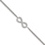 Infinity Symbol CZ Bracelet in Stainless Steel, 8.4mm x 6.2" - Sophia Jewelers