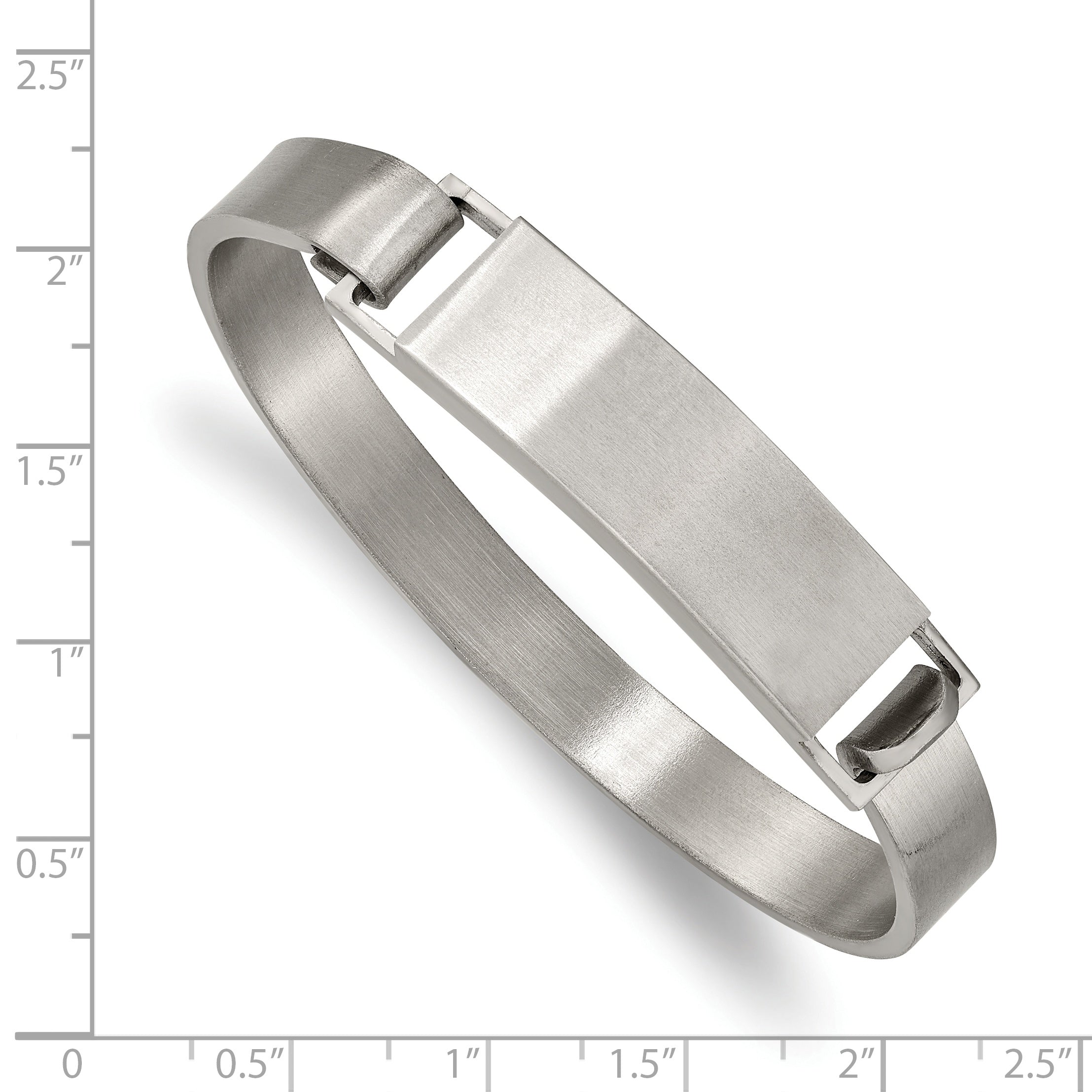 Stainless Steel Brushed 7.8mm ID Bangle Bracelet for Men