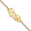Stainless Steel Polished Yellow IP-plated Faith with . ext. Bracelet for Women