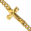 Stainless Steel Polished Yellow IP-plated Crucifix Bracelet for Men