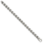 Stainless Steel Polished Square Link Bracelet for Men