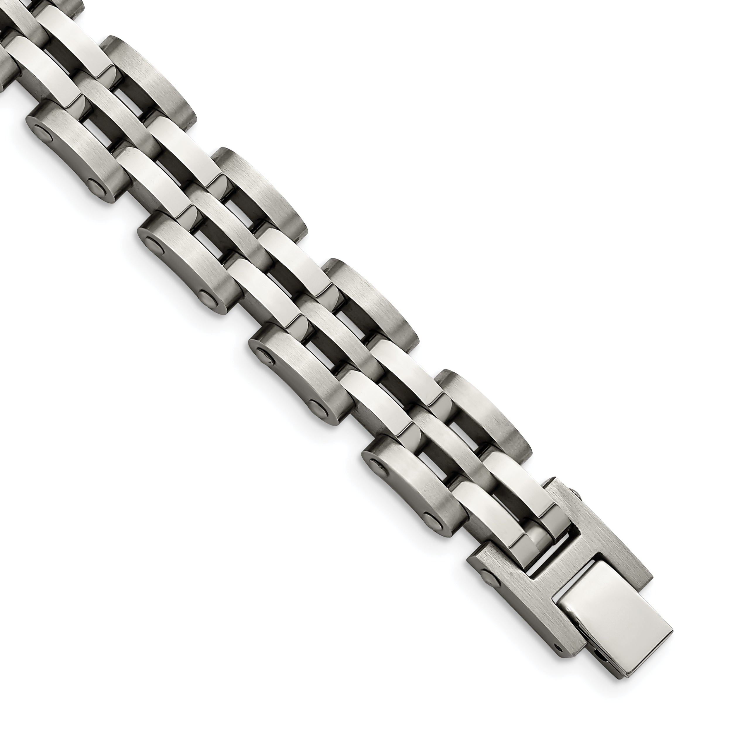 Stainless Steel Brushed and Polished Link Bracelet for Men Main image