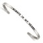 Stainless Steel Polished and Enameled with Crystal Always IN MY Heart 3mm Bangle Bracelet for Women