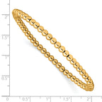 Polished Gold-Tone Stainless Steel Ball (Beaded) Chain Bracelet 3.85mm