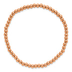 Polished Rose-Tone Stainless Steel Ball (Beaded) Chain Bracelet 3.85mm