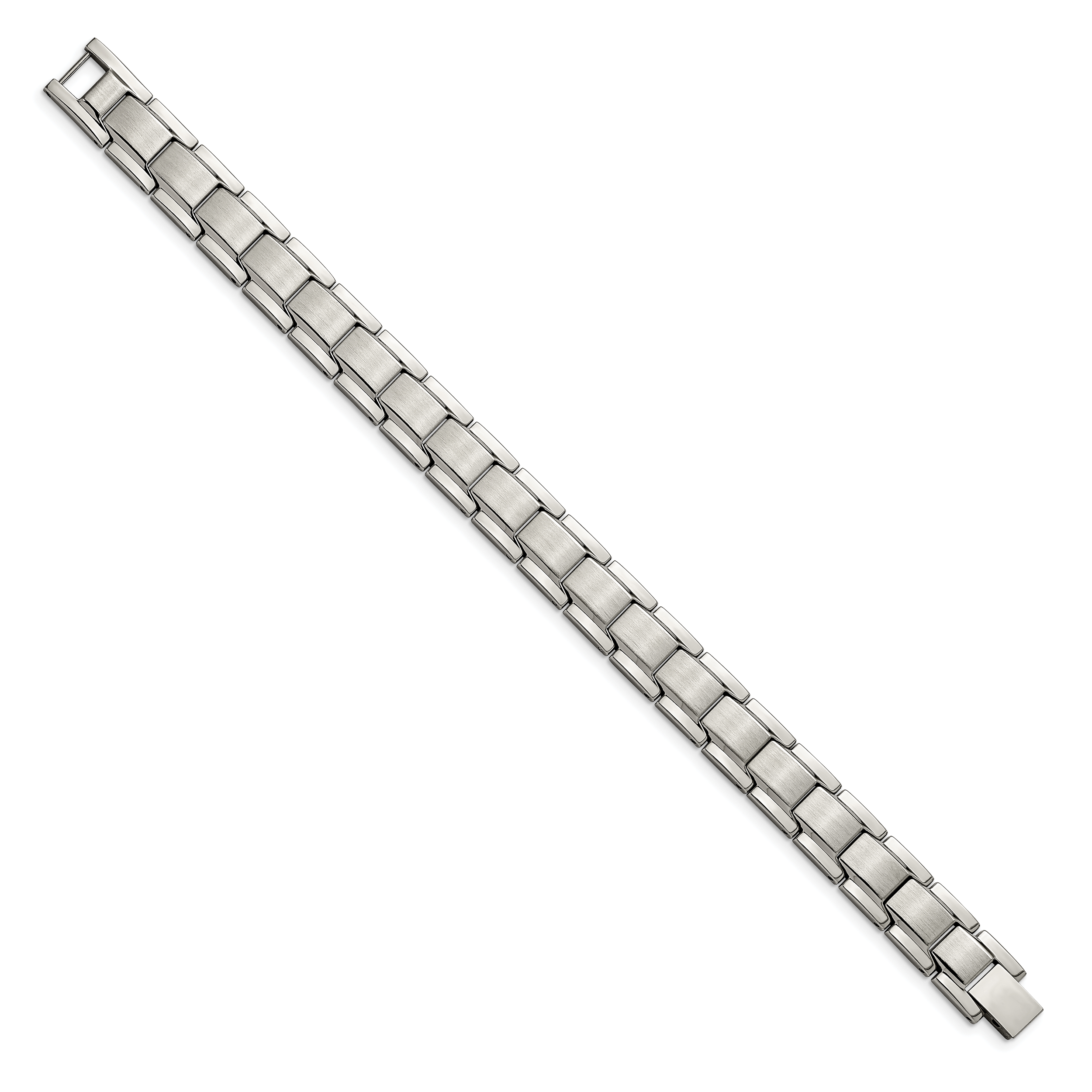 Stainless Steel Brushed and Polished Link Bracelet for Men